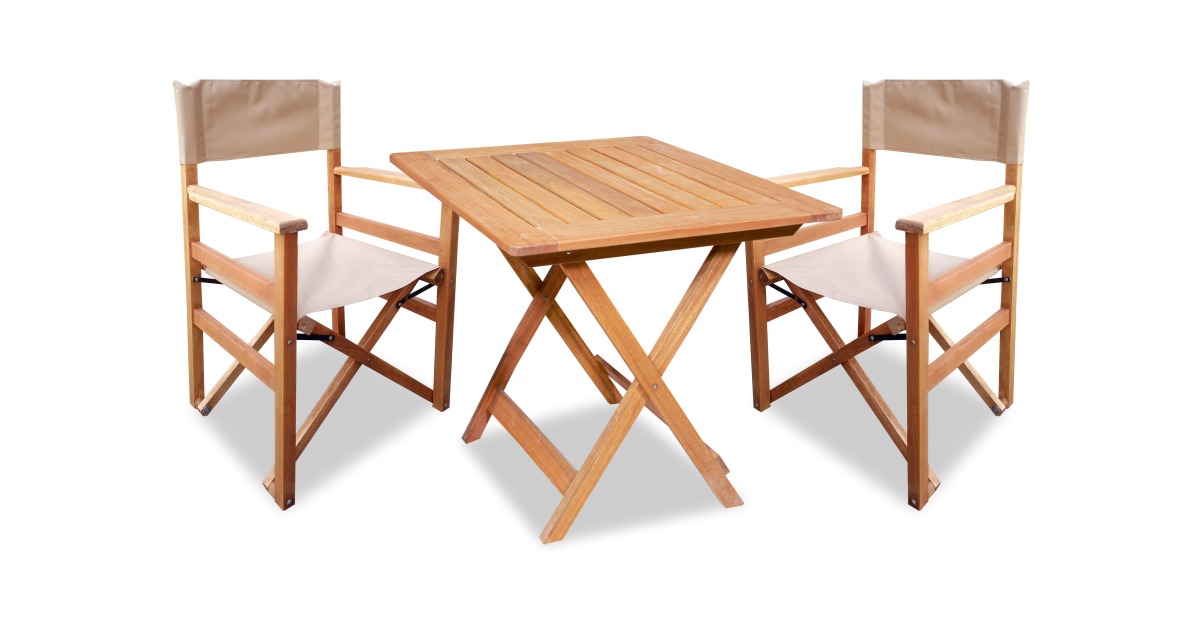 Confort y Muebles - #Mesa #sillas #Verano #plegables #madera #extensible -  Mesa de madera patas plegables - Mesa de 1.80x0.95 mts. - 8 sillas plegables  - Viene con una mano de impermeabilizante